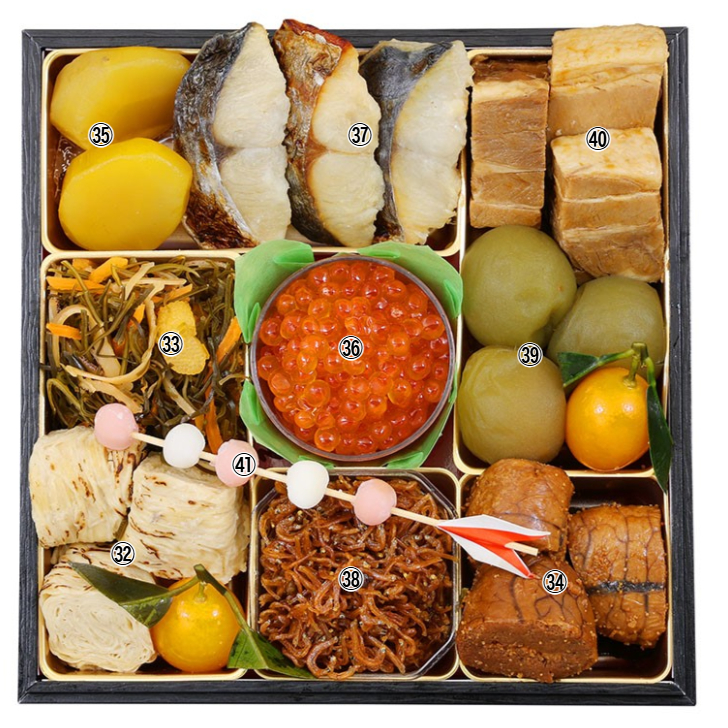 和風三段重 6寸3段 /全41品　　　３~４人前（冷蔵）【送料無料】